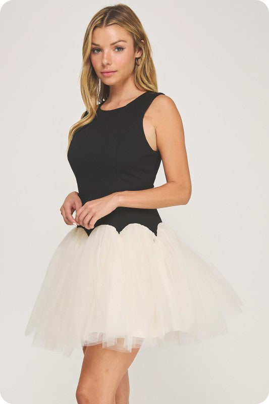 Tatum tulle knot mini dress