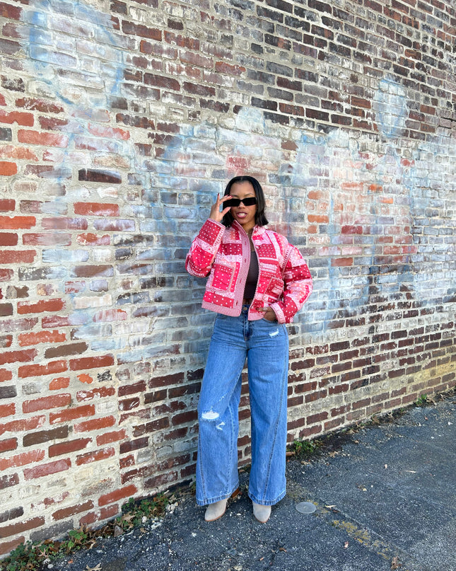 Roxy red bandana jacket